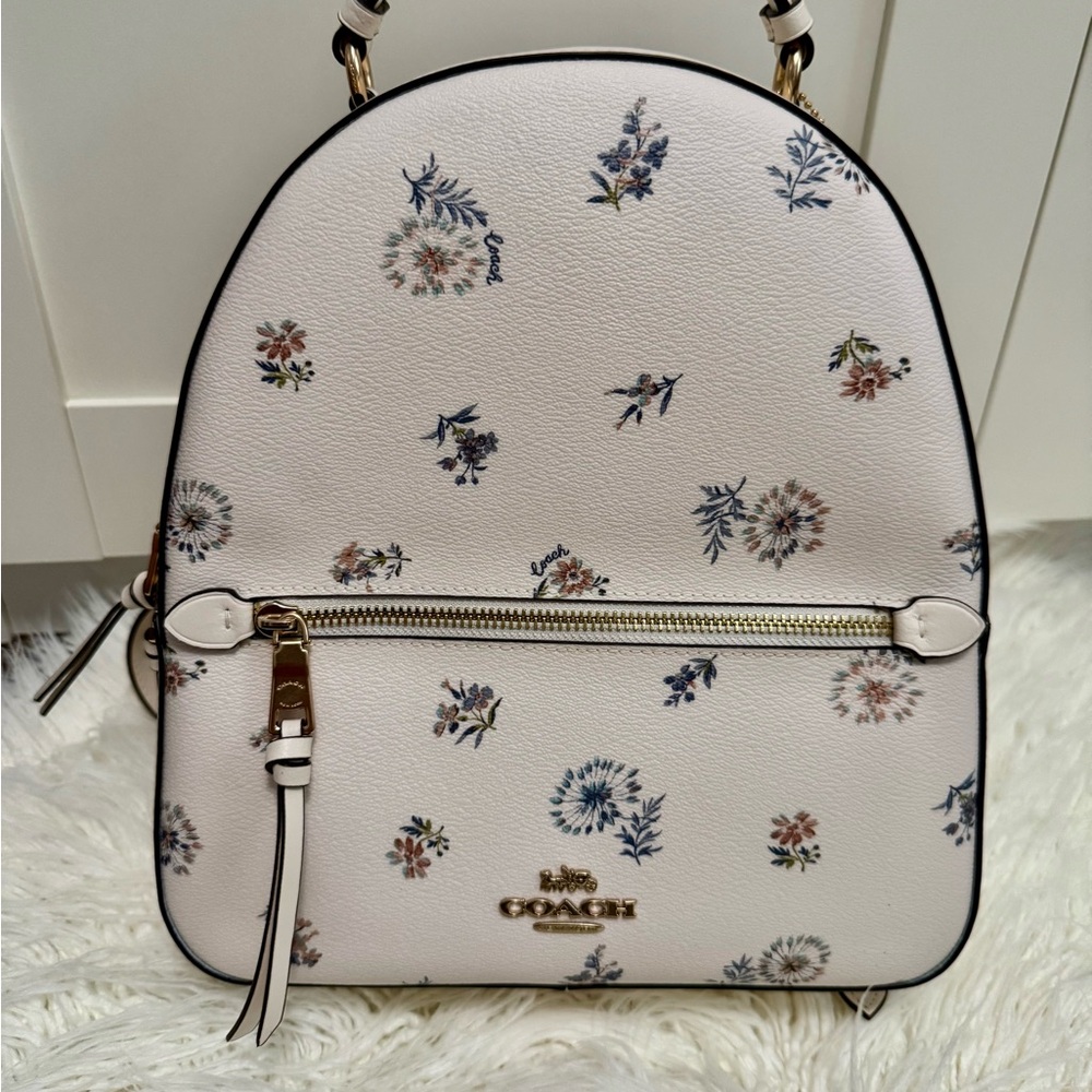Coach Floral White Backpack
